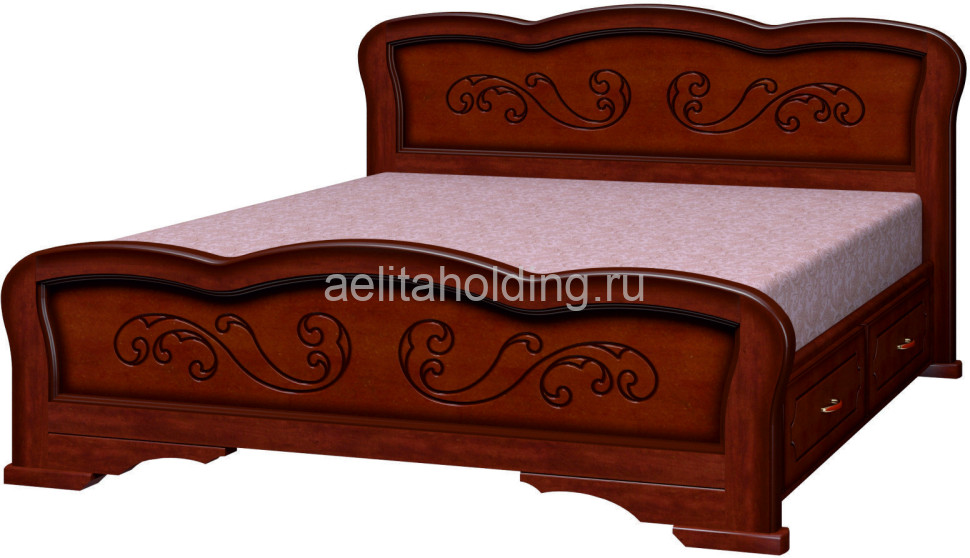 Кровать "КАРИНА-8" с 2 ящиками (орех)
